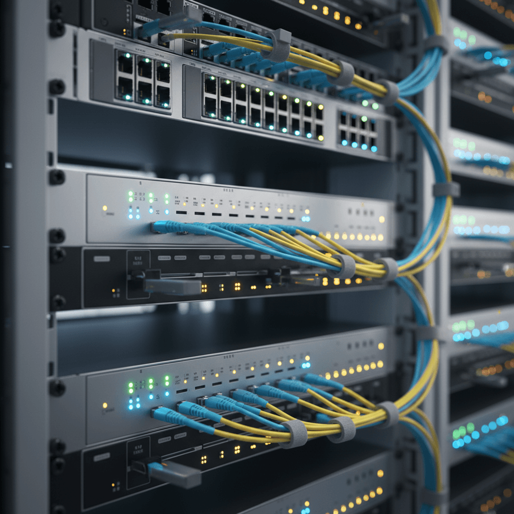 Modern server infrastructure and network equipment