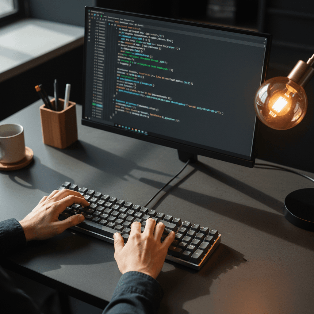 Developer working on legacy system modernization